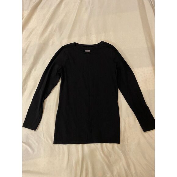 Pendleton Women's Black Long-Sleeve Crew Neck Cotton T-Shirt Size Large EUC - Picture 3 of 7